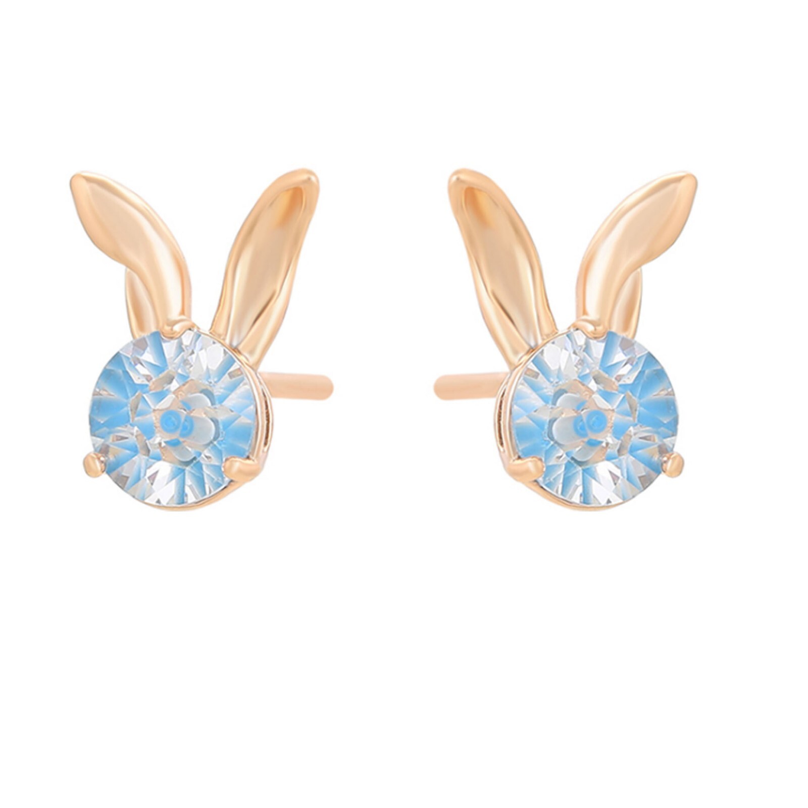 18K Gold Plated Bunny Rabbit Stud Earrings. Women Girls Jewelry