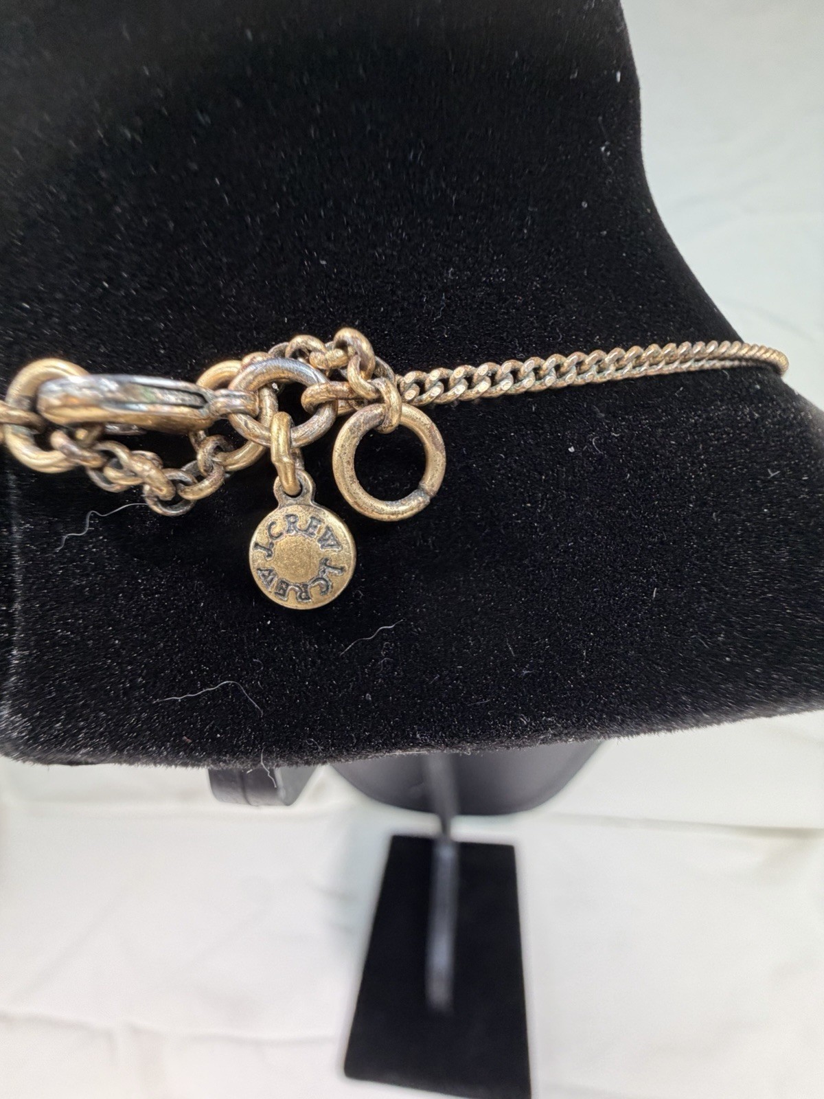 J Crew Gold Tone With Faceted Glass Citrine Tear Drop Necklace