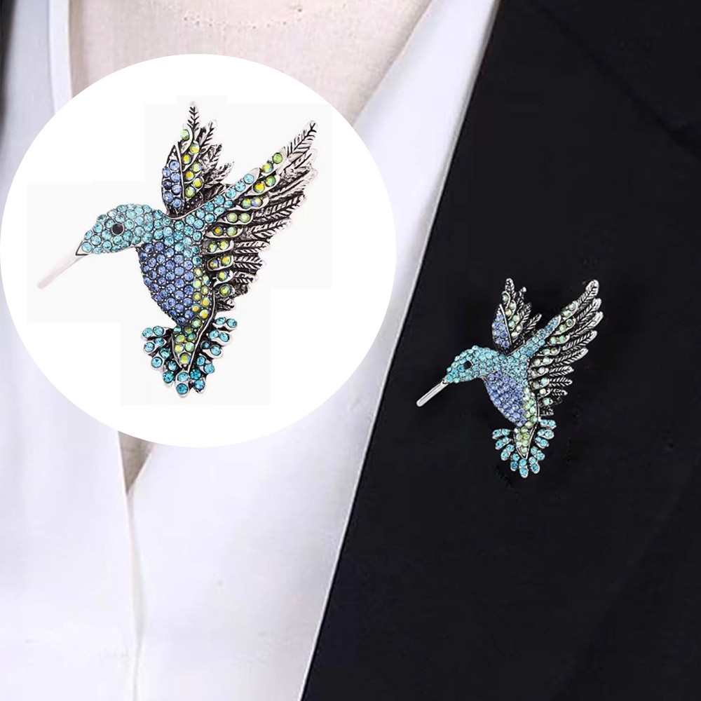 Bird Hummingbird Brooch Pin for Women-Elegant Vintage Hummingbird Christmas Gift