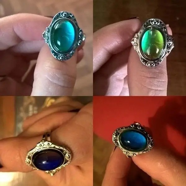Adjustable Emotion Feeling Color Change Mood Ring Vintage Fashion Jewelry