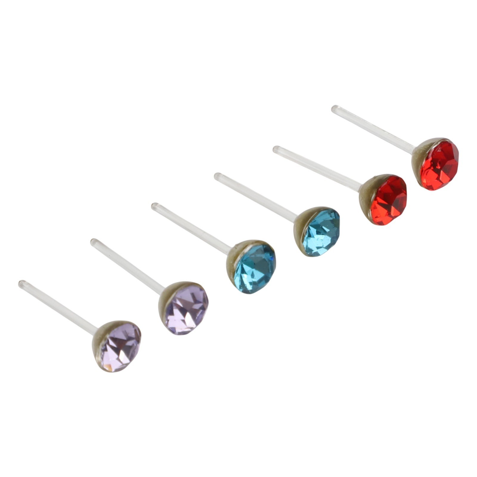 20 Pairs Stylish Zircon Earrings Set in Various Colors for Fashion Lovers