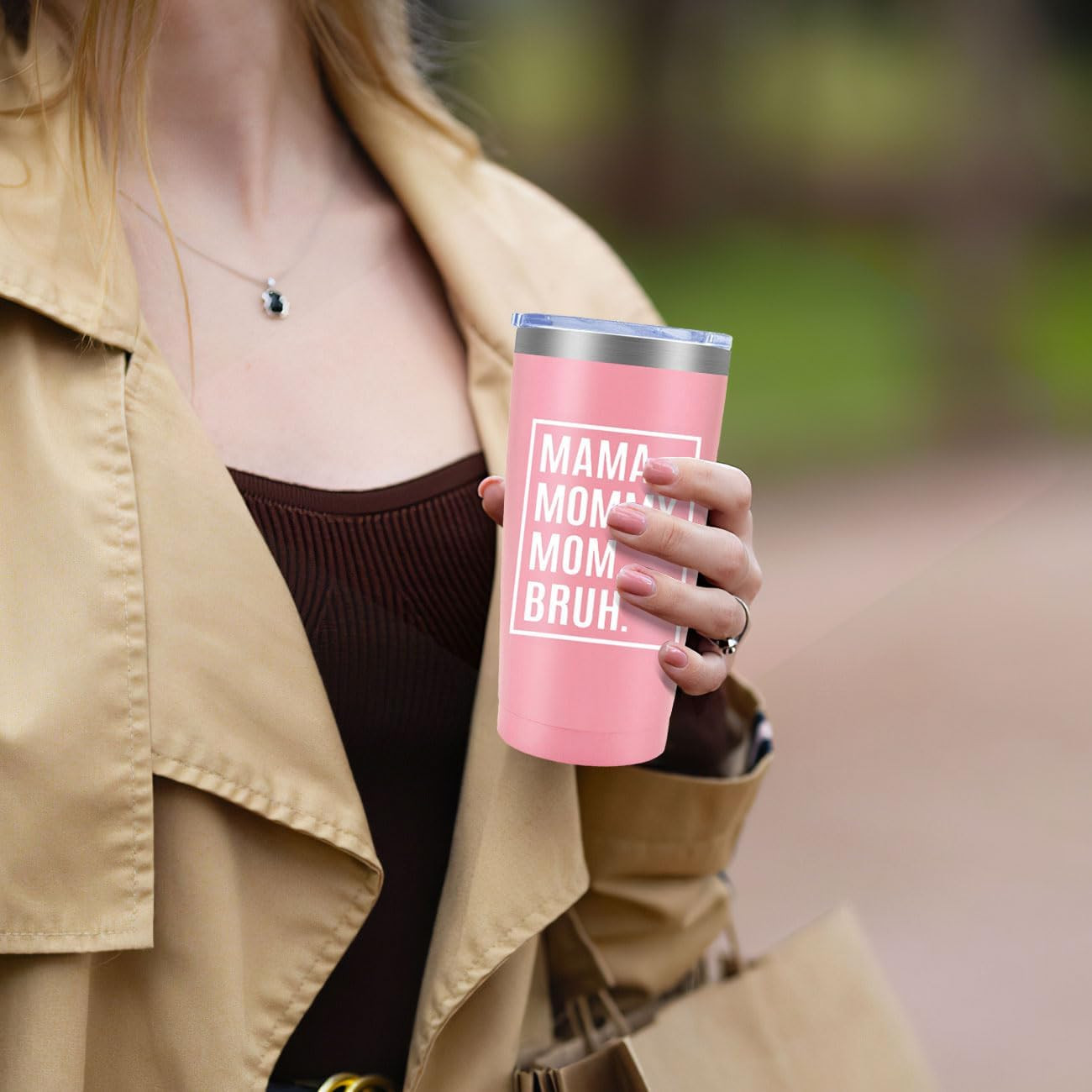 Mothers Day Birthday Gifts for Mom 20Oz Pink Stainless Steel Tumbler