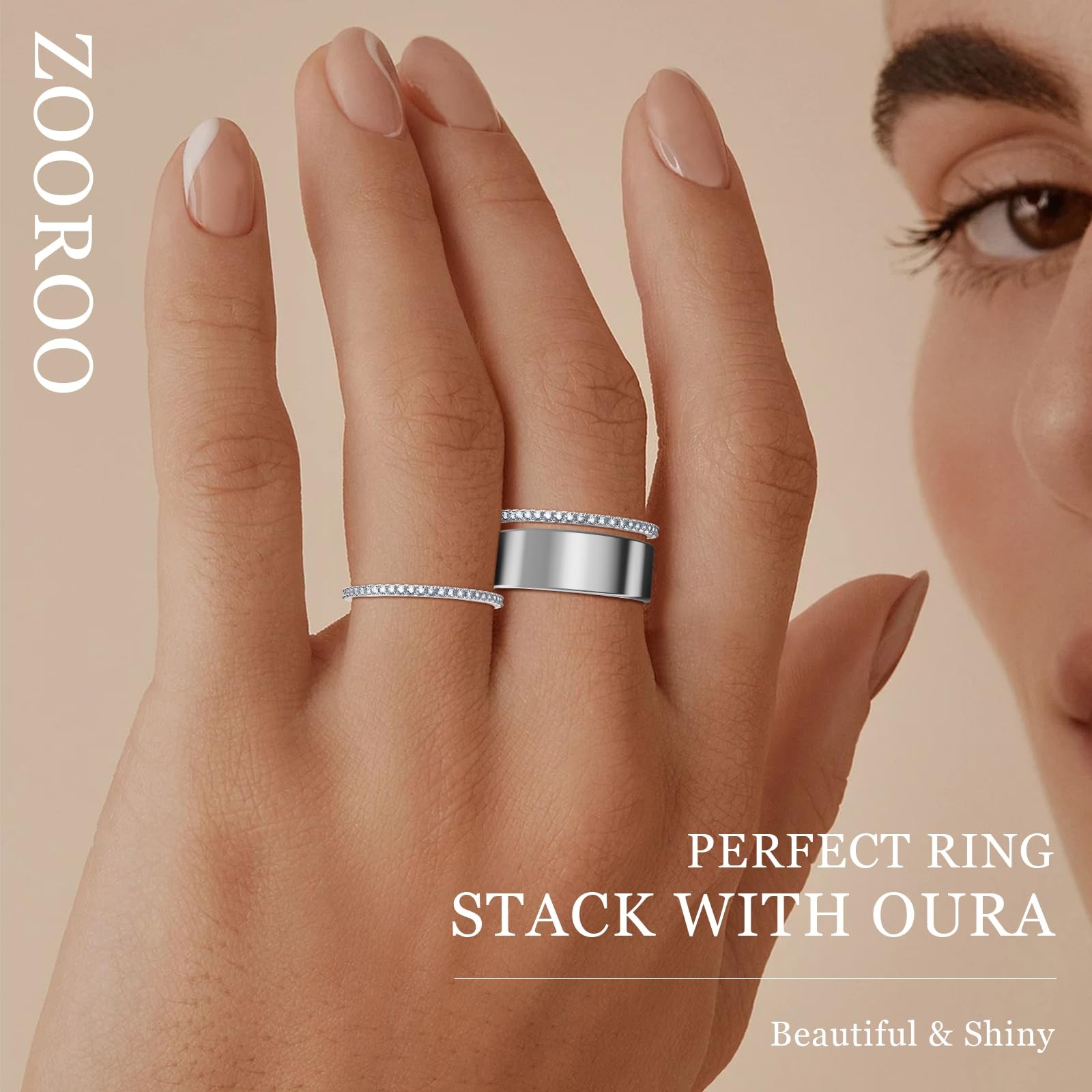 2-Pack 14K Gold Plated Stacking Rings for Oura Ring 5/Oura Gen 4/Oura Gen 3, …