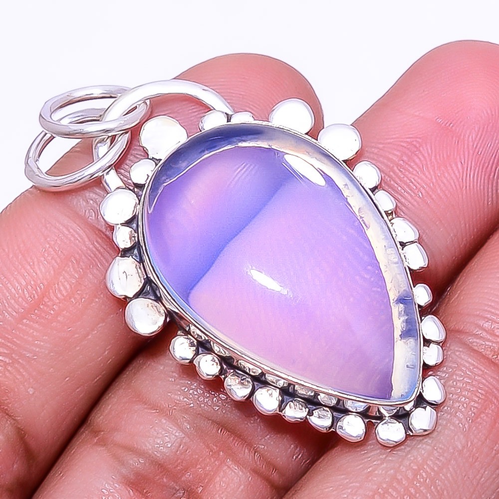 Milky Opal Designer 925 Sterling Silver Pendant 1.76″, Christmas Gift P15876