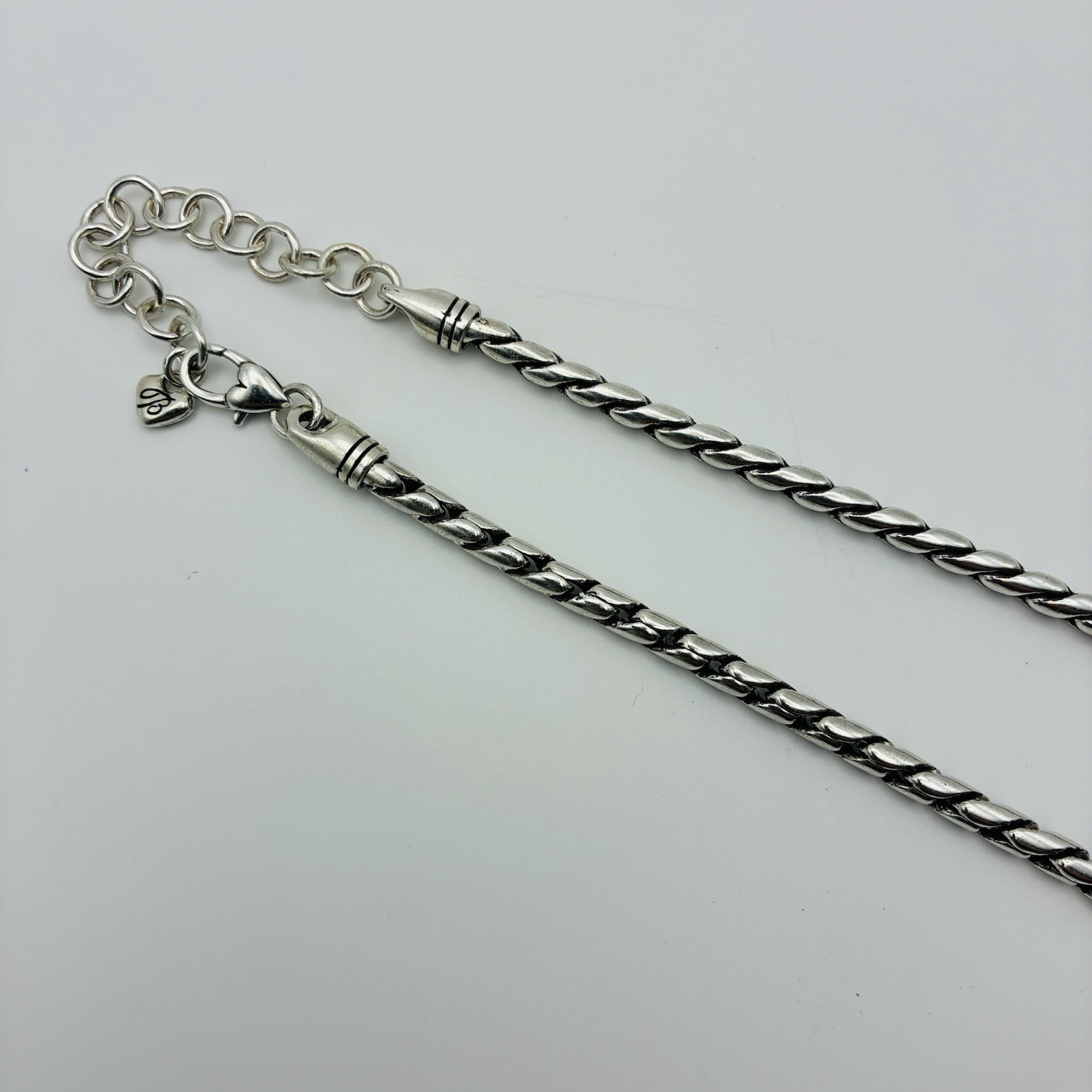 Brighton Meridian Necklace 16-18″ Silver Plated, 5 Crystal Stations