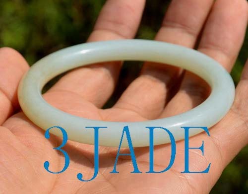 61.5mm Natural Hetian Nephrite Jade Bangle Bracelet w/ Certificate
