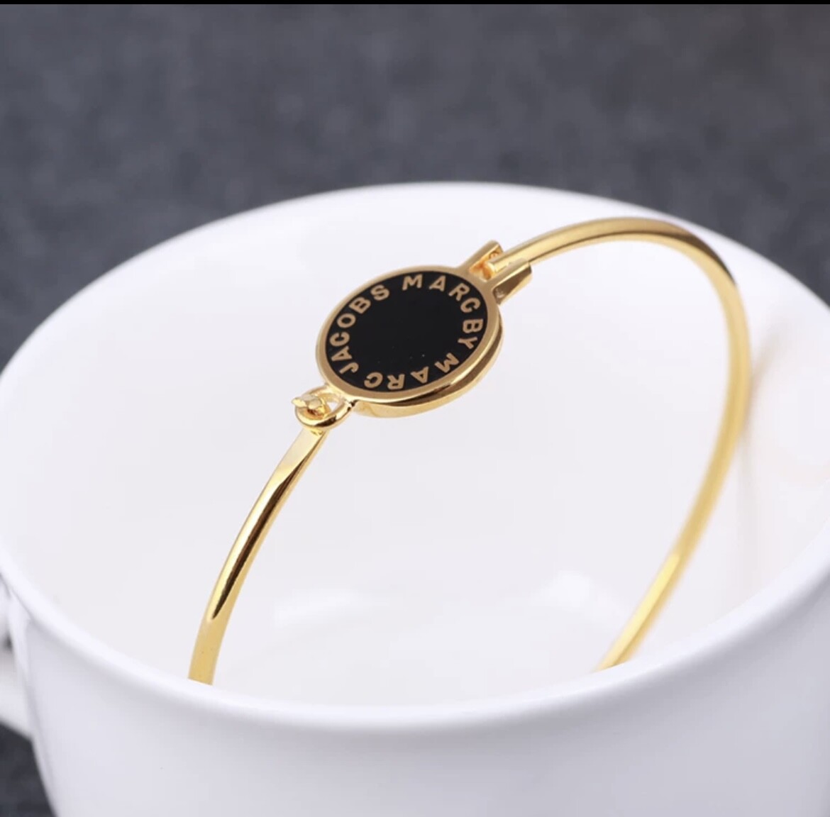 NEW MARC JACOBS Logo Disc O bangle bracelet free shipping