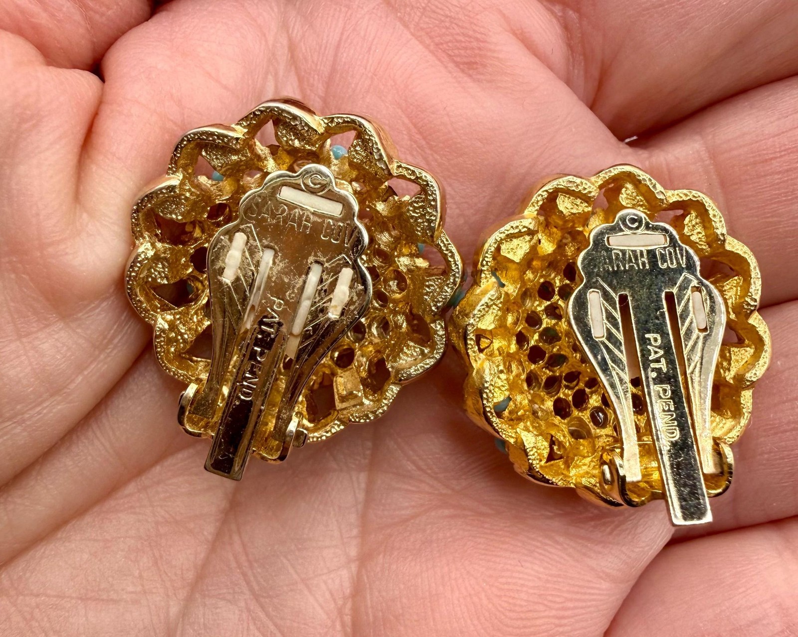 Vintage Sarah Coventry “Song of India” Brooch & Clip-On Earrings Set – 1960s