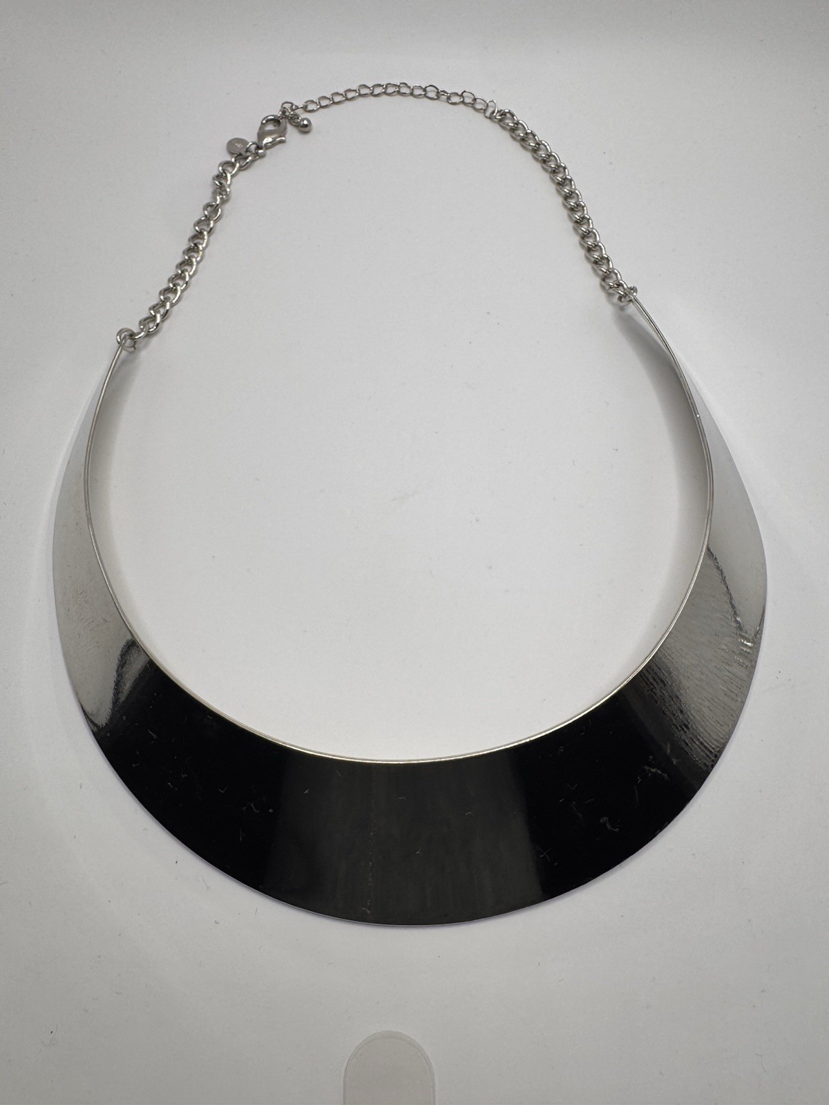 Express Chunky Silver Tone Statement Collar Necklace 2010s Modern