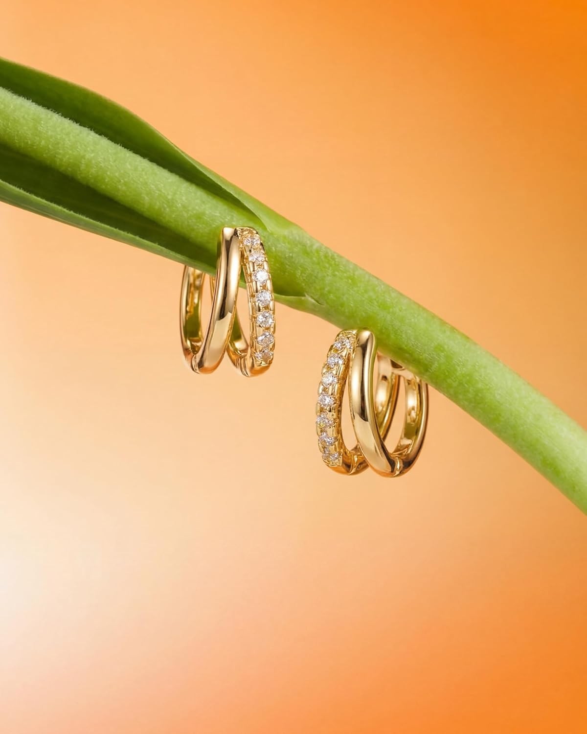 Gold Small Hoop Earrings for Women Trendy Dainty 14K Gold Huggie Hoop Earrings S