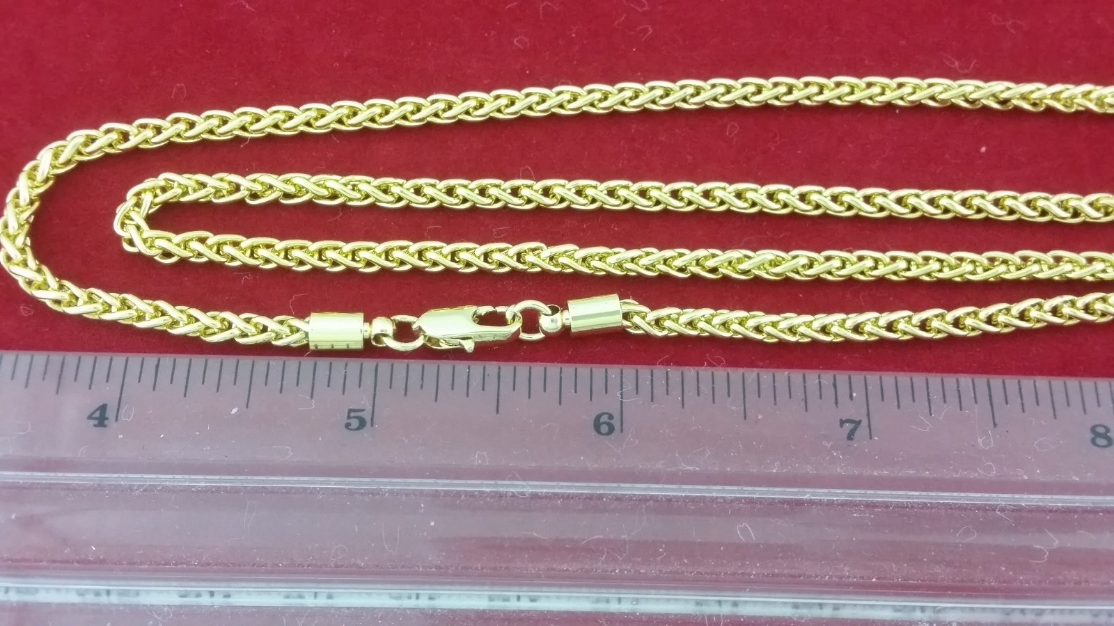 14k Gold Clad Stainless Steel Round Knitted Franco Rope Chain Necklace 3mm