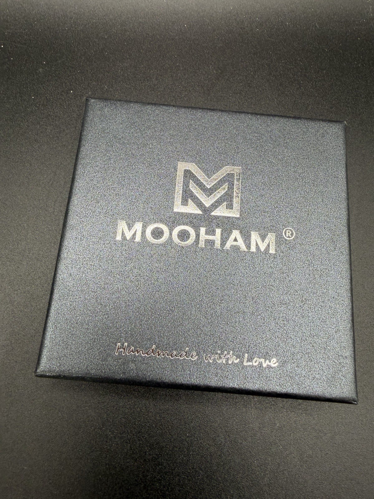 Mooham Necklace Set Gold Tone With CZ Accent And Dainty Chain. New In Box