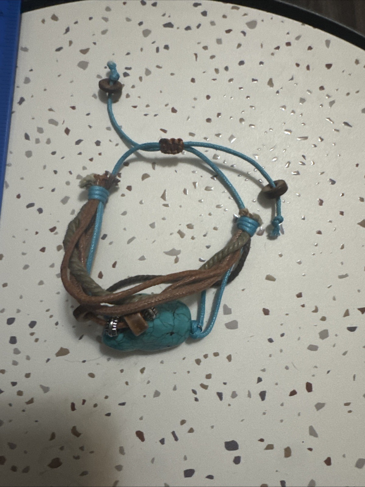 leather turquoise silver leather wrap bracelet