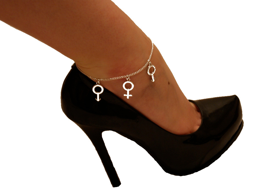 Sexy Premium MFM Symbols Anklet Ankle Chain Jewellery Swinger Threesome Fetish