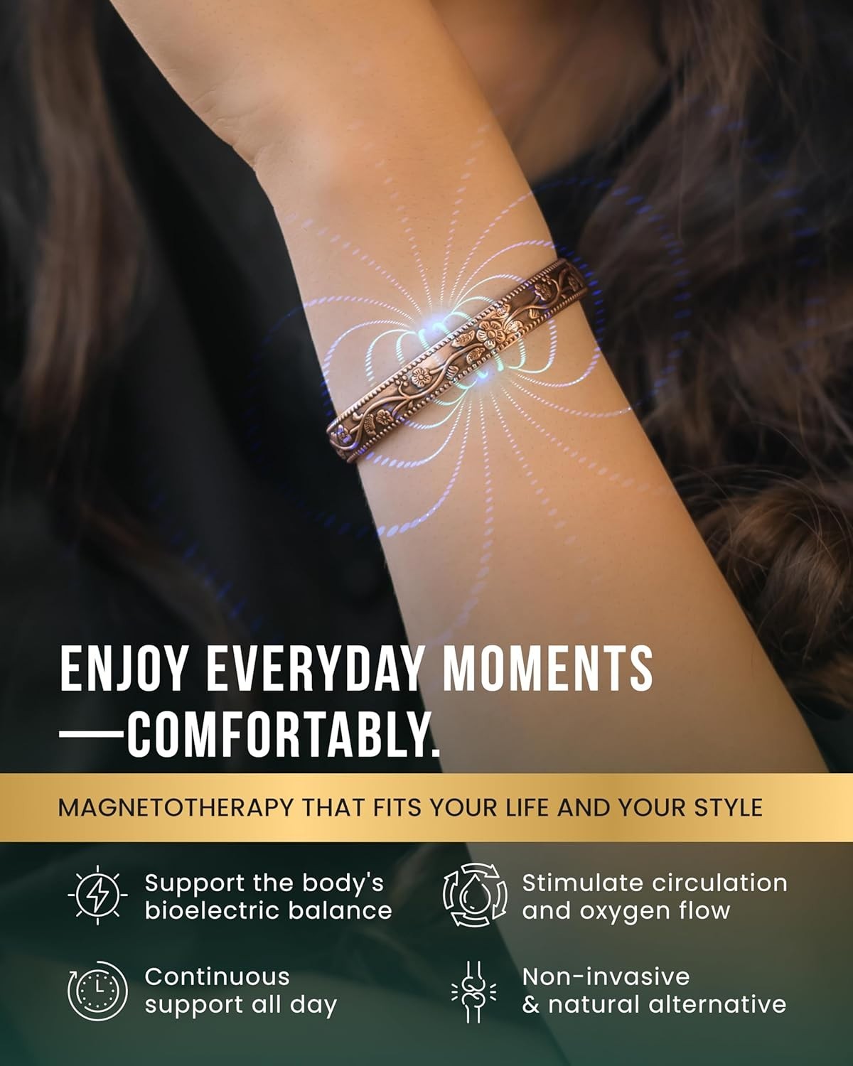 MagnetRX® Women’s Copper Bracelet Effective 99.9% Pure Copper Magnetic Bracelets