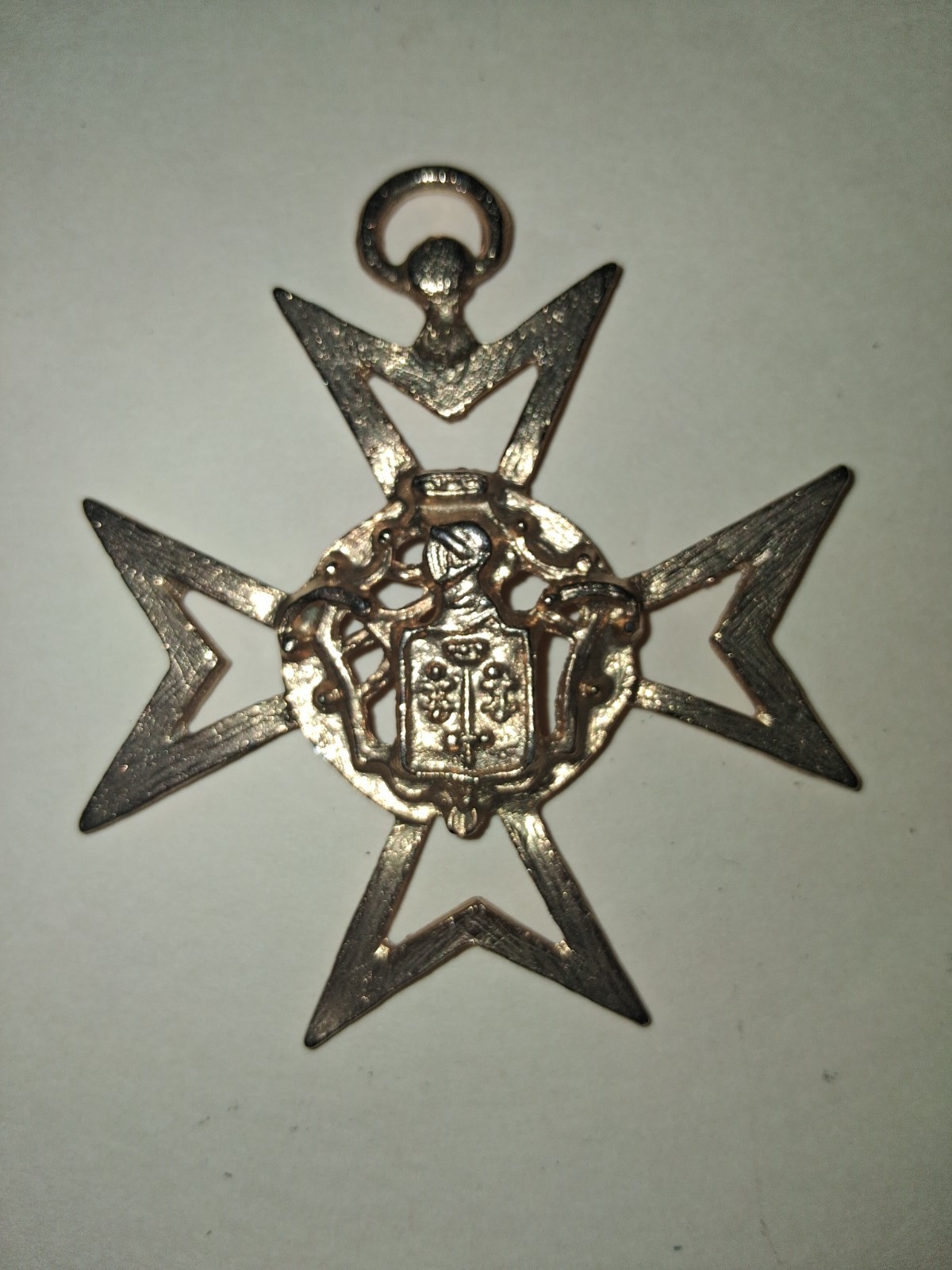 Gold Plated Brass Iron Cross Pendant
