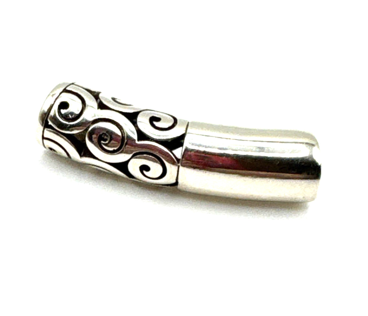 Brighton Vertigo Cutout Swirls Extra Long Silver Spacer Bead