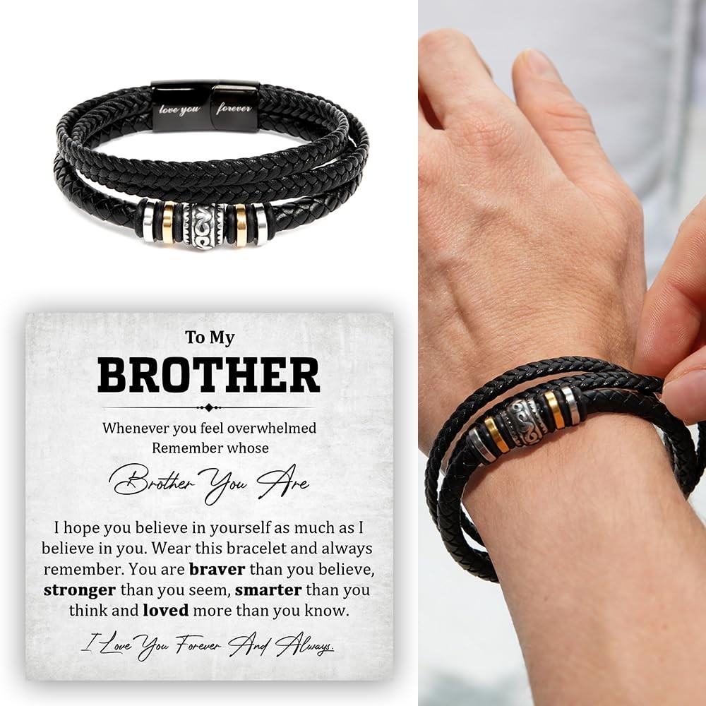 To My Brother Bracelet, Brother Bracelet From Sister, Brothers Bracelets Gift…