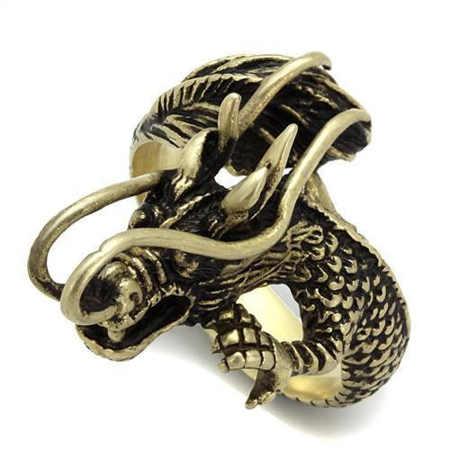 TK2444 – IP Antique Copper Stainless Steel Ring with Epoxy in Jet