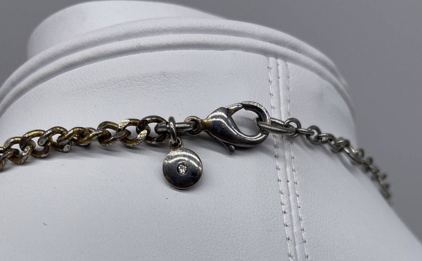 J Crew Necklace Bling Statement Goldtone Clear Rhinestone 16” W/3” Extender