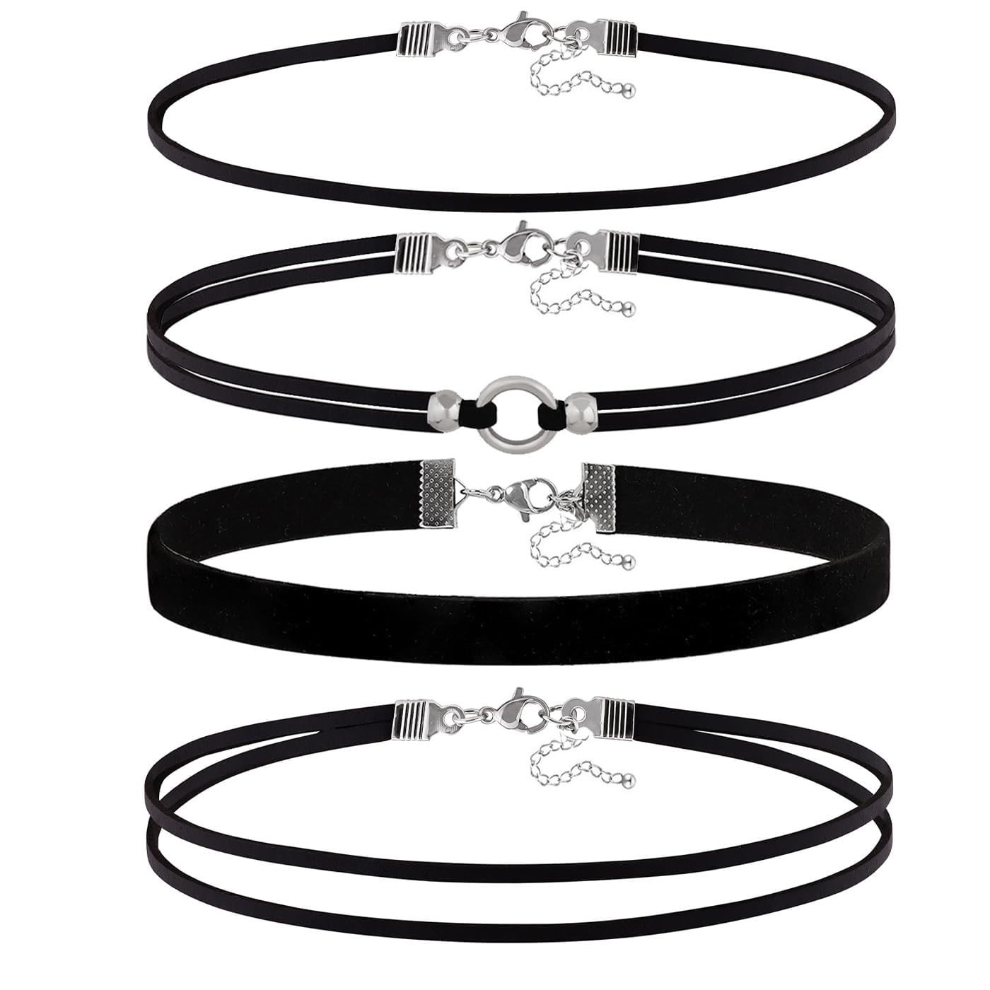 PINCHUAN 4PCS 0.2 inches (W) x 1 inch (L) x (H), black/B