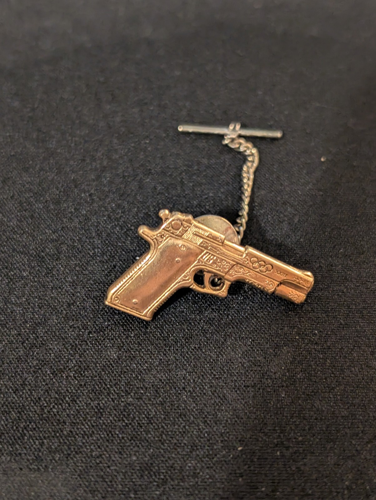 Olympic Gun Tie Pin. Appears To Be From 2002.