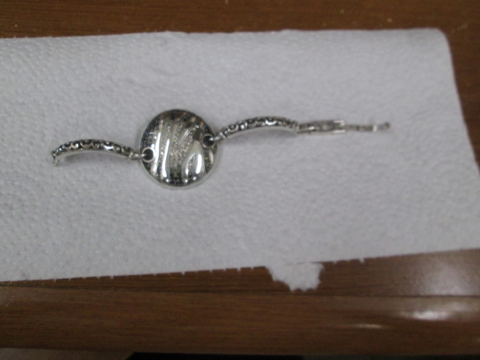Signed Brighton Contempo Bracelet with Black Spinal and Aurora