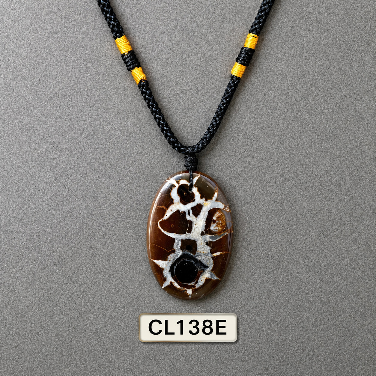 Natural Septarian Adjustable Necklace Premium Focal Hippo Jewelry Pendant