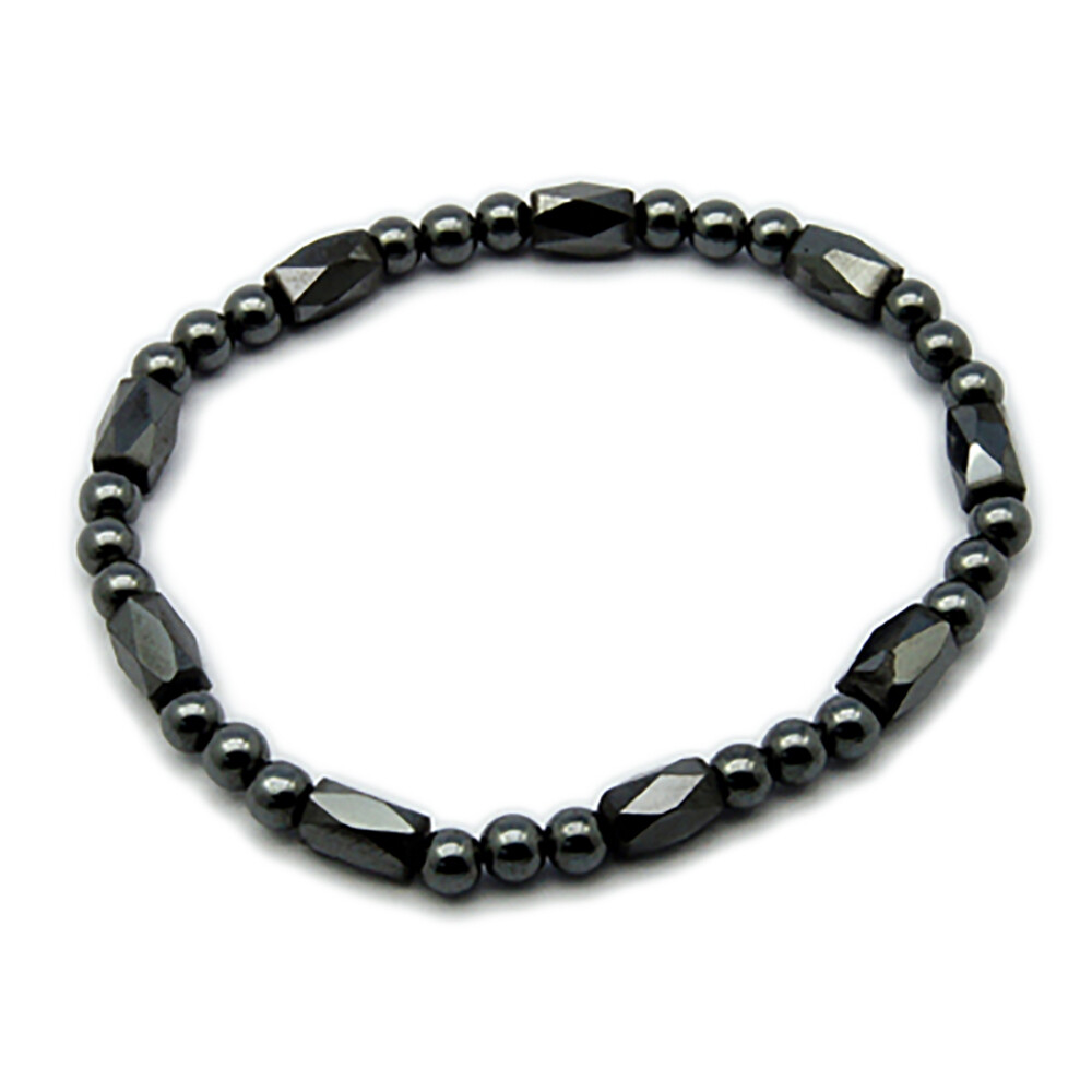 Magnetic Hematite Bracelets 54mm inner diameter Beads 5mm8mm P536