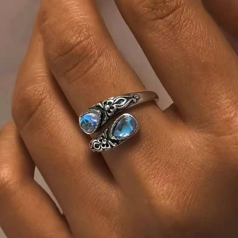 Silver spoon ring for ladies vintage style adjustable size 5-9 brand new