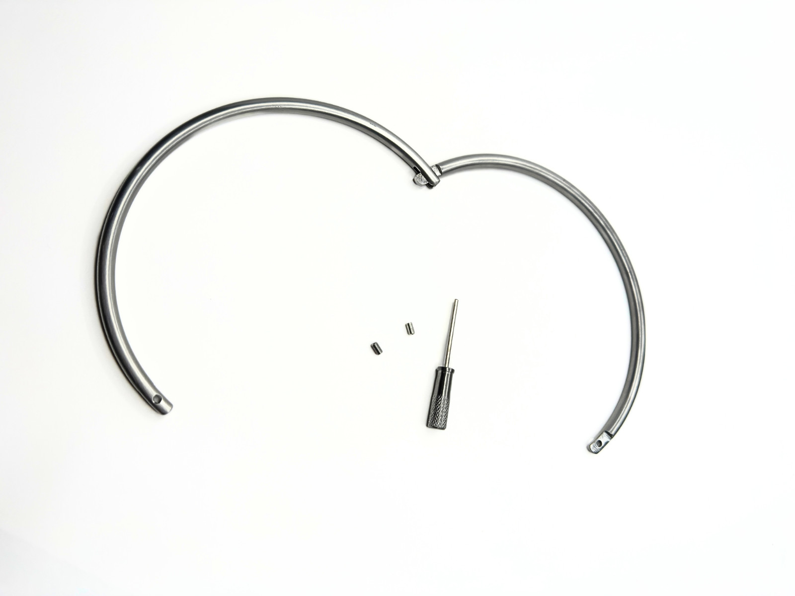 18″ 6mm Petite Thin Satin Stainless Locking Eternity Collar – CuffStore
