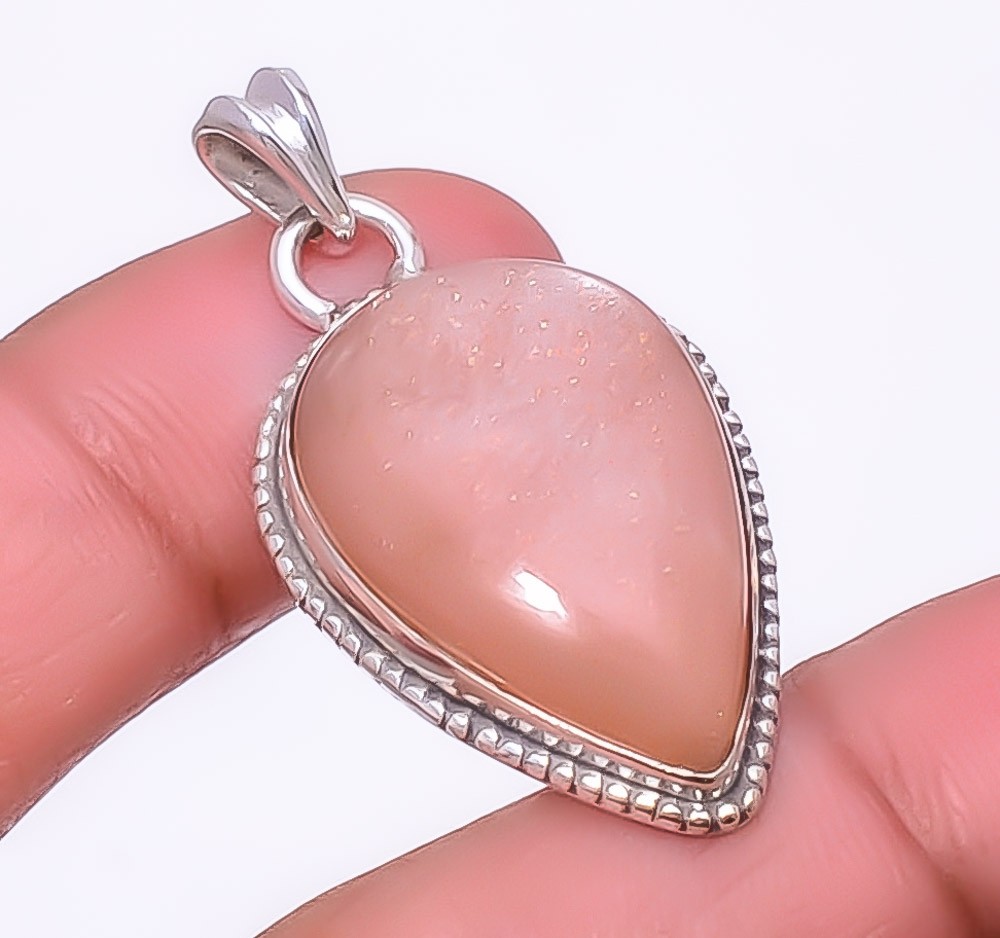 Moonstone – Sri Lanka 925 Sterling Silver Pendant 1.56″ P1972935, Christmas Gift