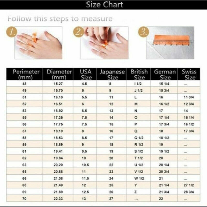 Fashion Two Tone 925 Silver Filled Ring Women Cubic Zircon Wedding Ring Sz 6-10
