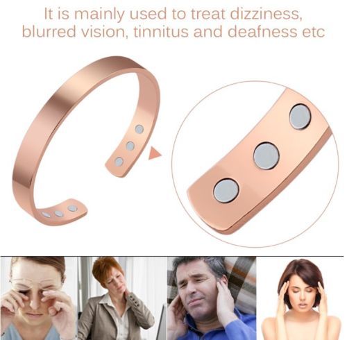 Copper Magnetic Bracelet Arthritis Pain Energy MEN WOMEN ADJUSTABLE CUFF NEW US