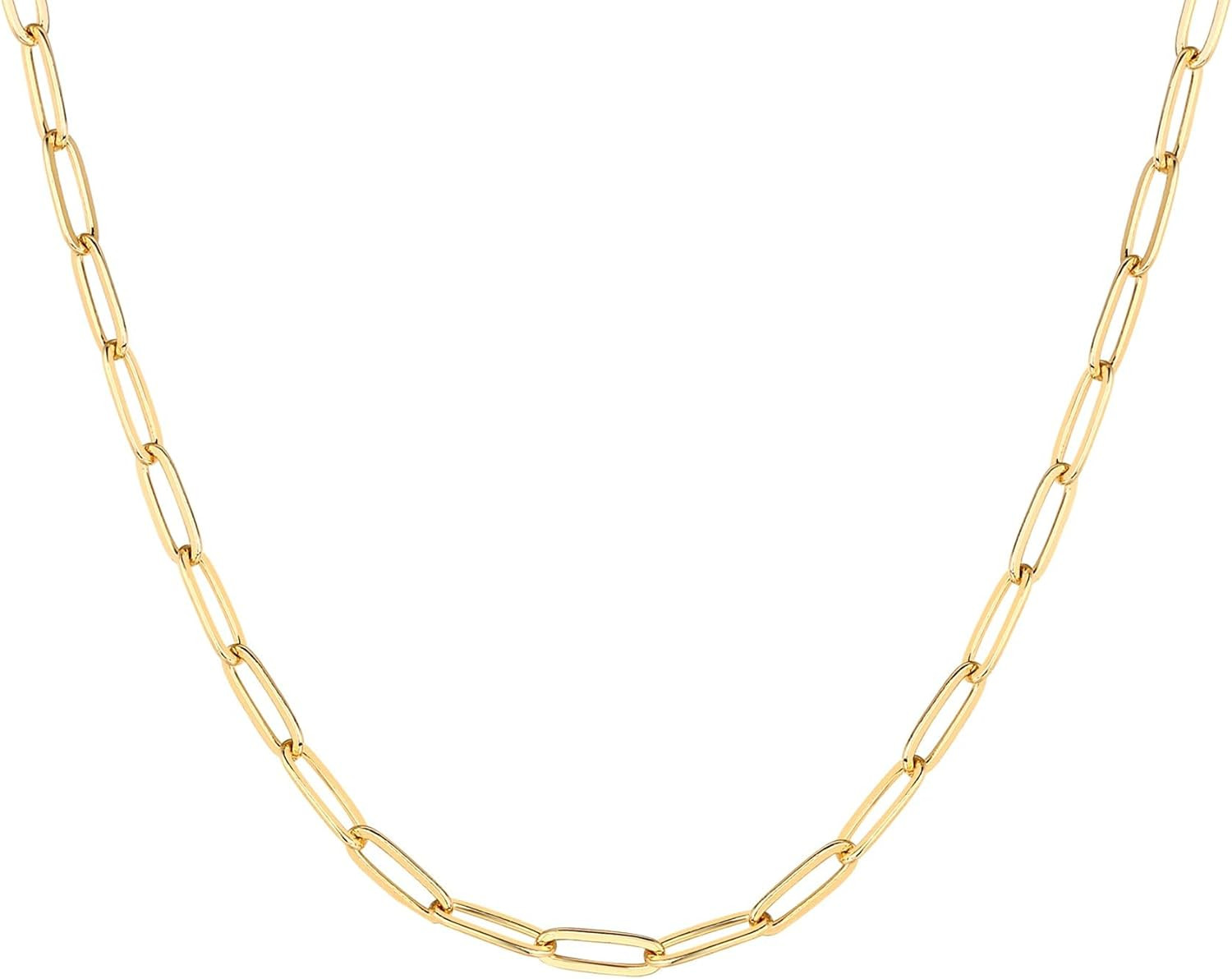 Collar ajustable chapado oro 14k cadenas eslabon caja esfera serpiente figaro
