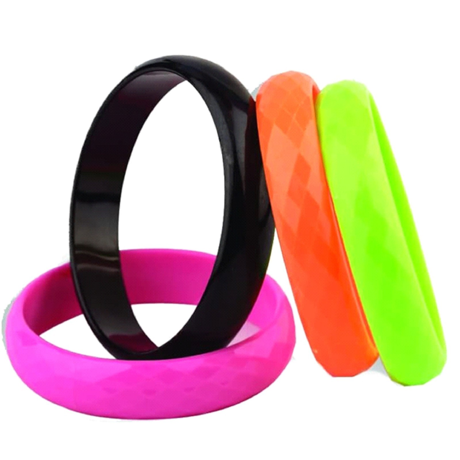 Forum Standard Set of 4 80’s Bangle Bracelets Multicolored NEW