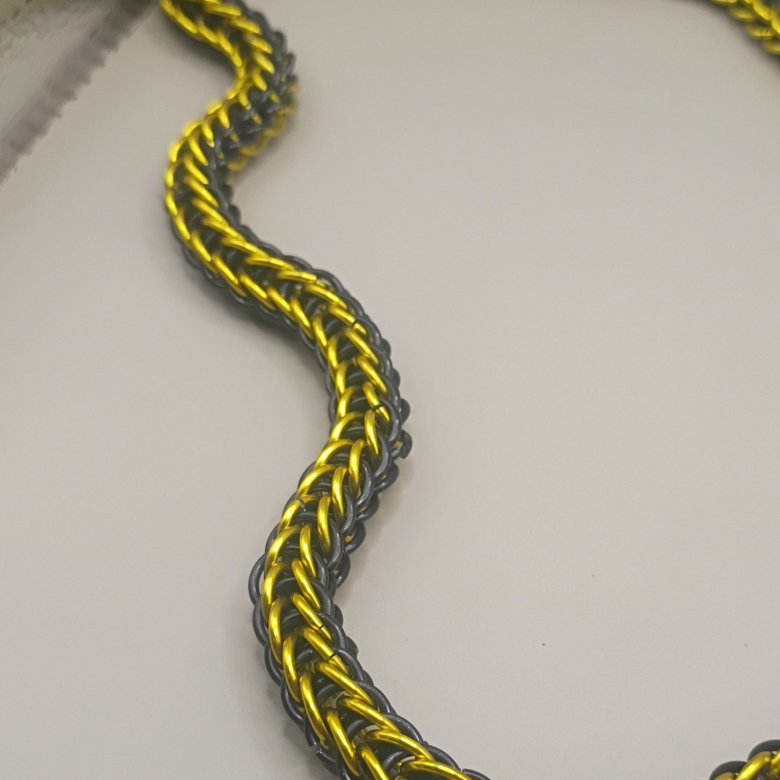 Persian 6 In 1 Gold and Black Necklace Idonized Aluminum Lobster Clasp 32 in
