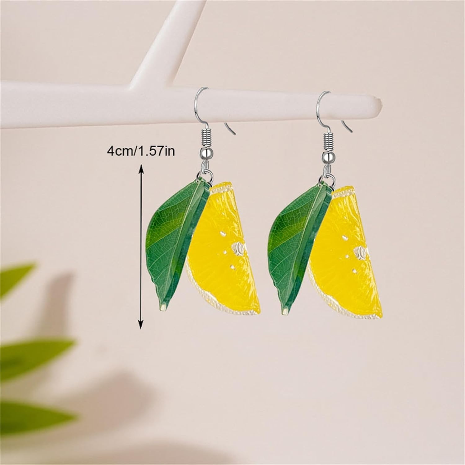 Elegant 3D Lemon Dangle Earrings – Fresh & Playful Accent for Every Outfit
