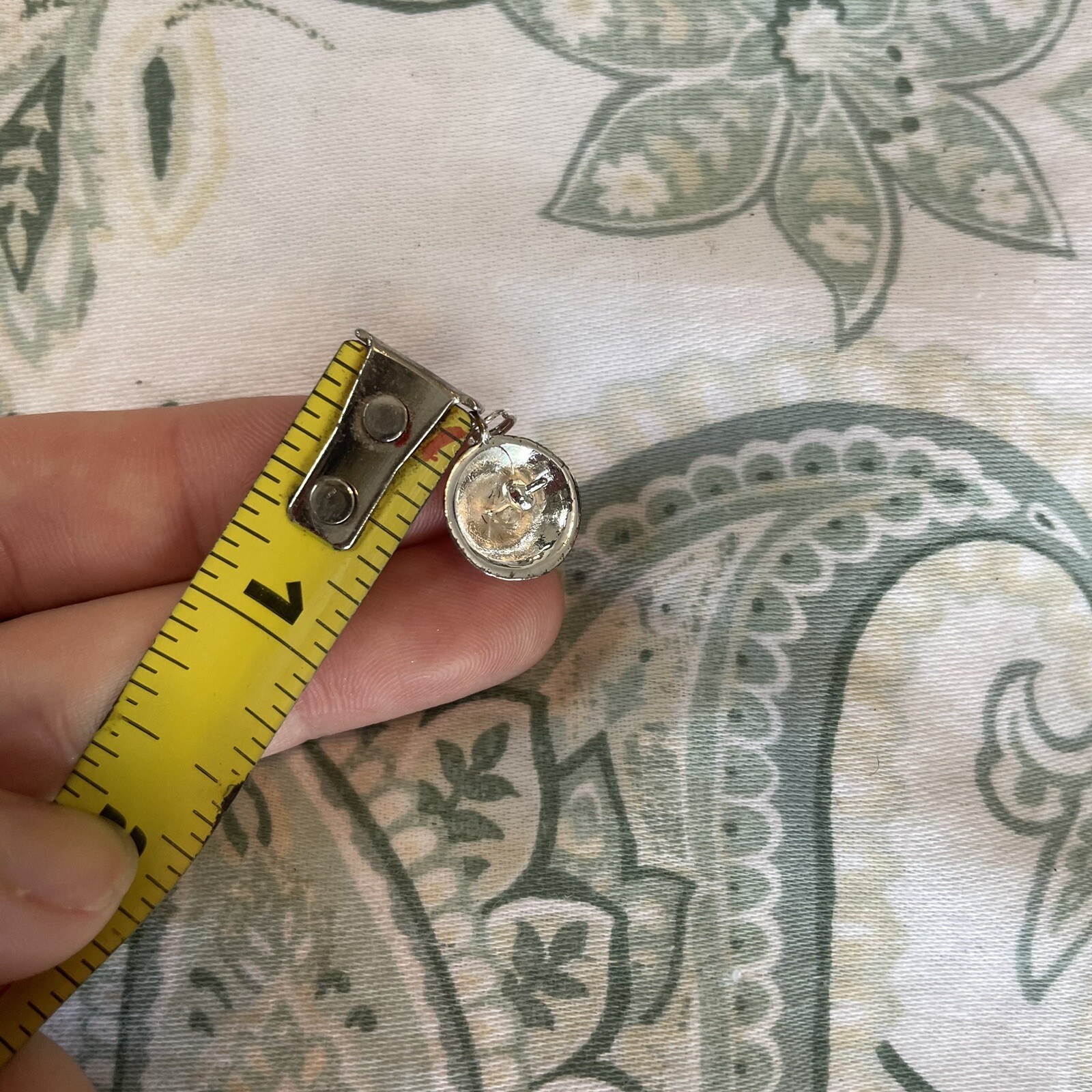 Martini Cocktail Glass Charm For Bracelet Silver Tone Metal Olive On Toothpick