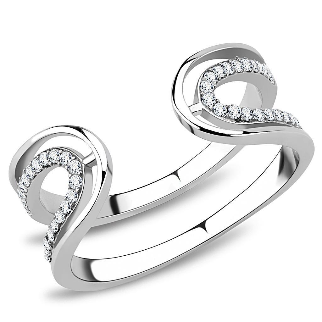 High Polish Open Cuff Band Midi Ring