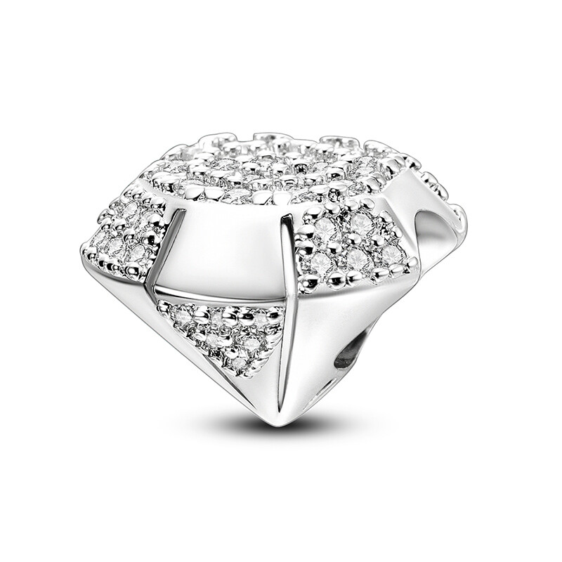 MULA European Sparkling AAA CZ Beads 925 Sterling Silver DIY Charm For Bracelet