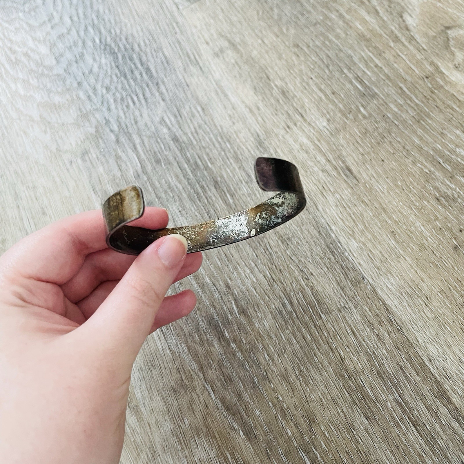 Love is patient, Love is kind… Open Cuff Bracelet – Distressed Black Finish