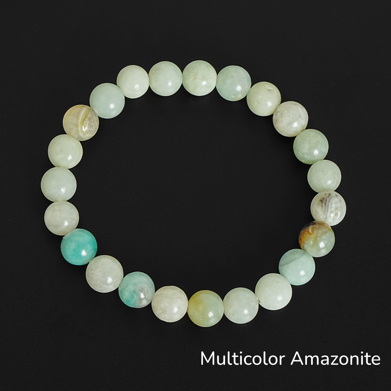 8mm Mixed Natural Gemstone Bracelet Multicolor Healing Round Beads For Man Woman