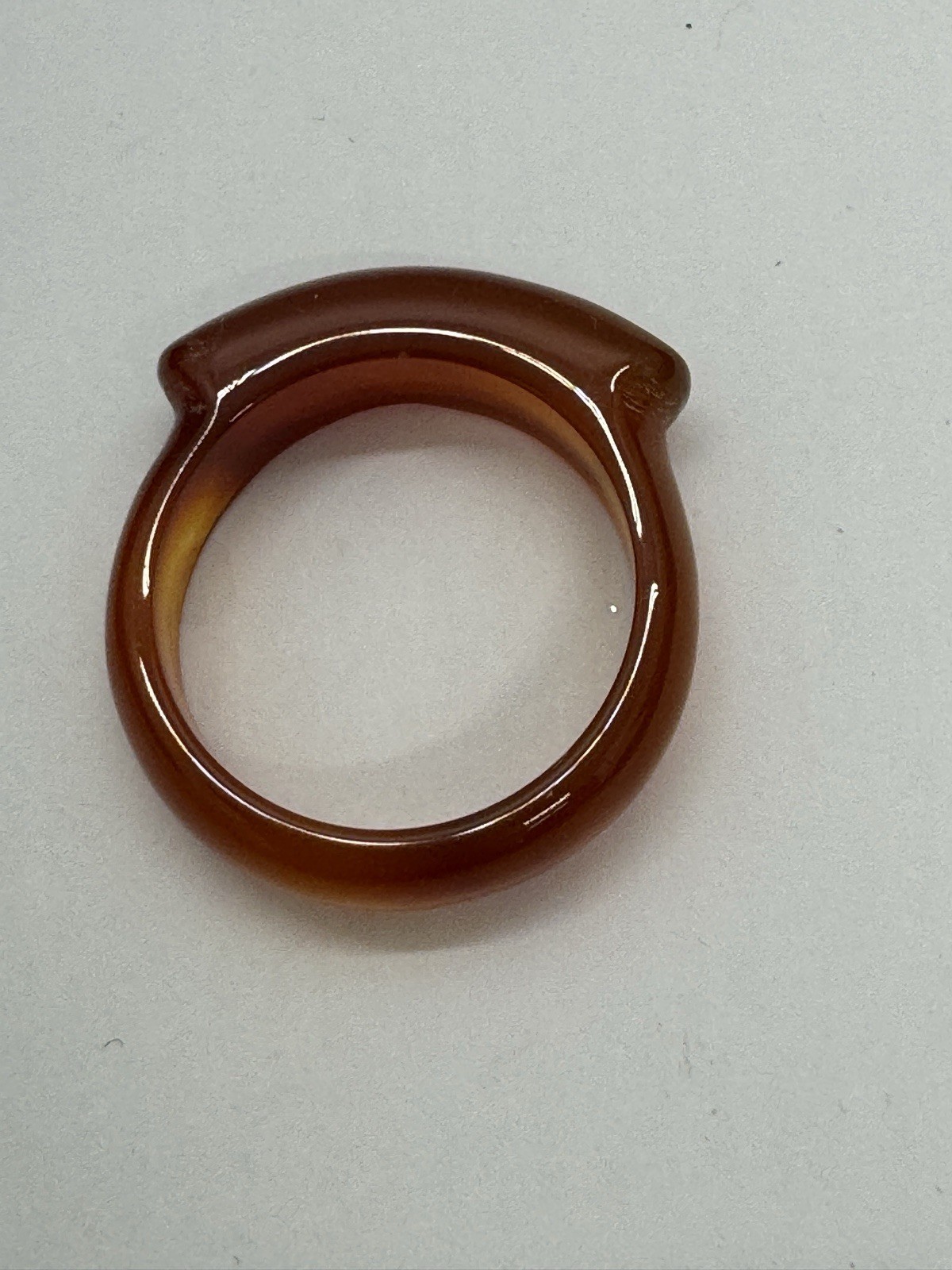 Carnelian Agate Band Ring Sizde 7