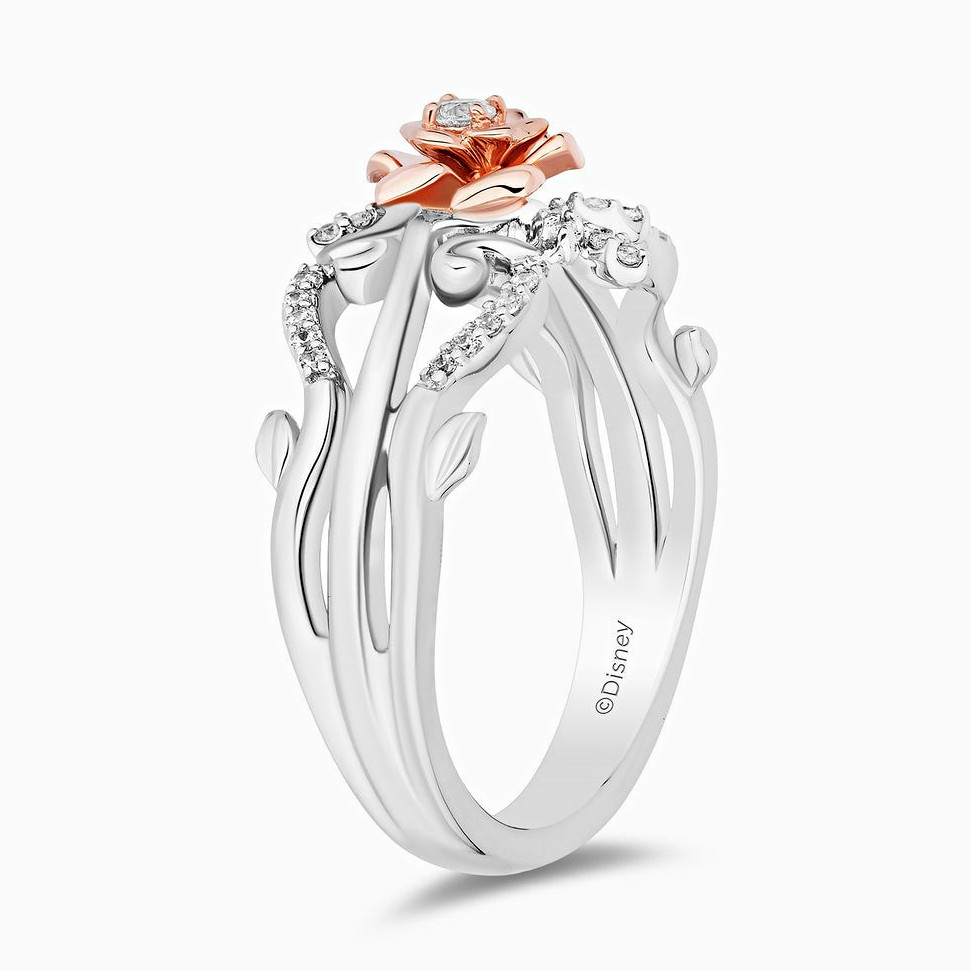 Enchanted Disney Fine Jewelry 14K Rose Gold Over Sterling Silver with 1/6 CTTW