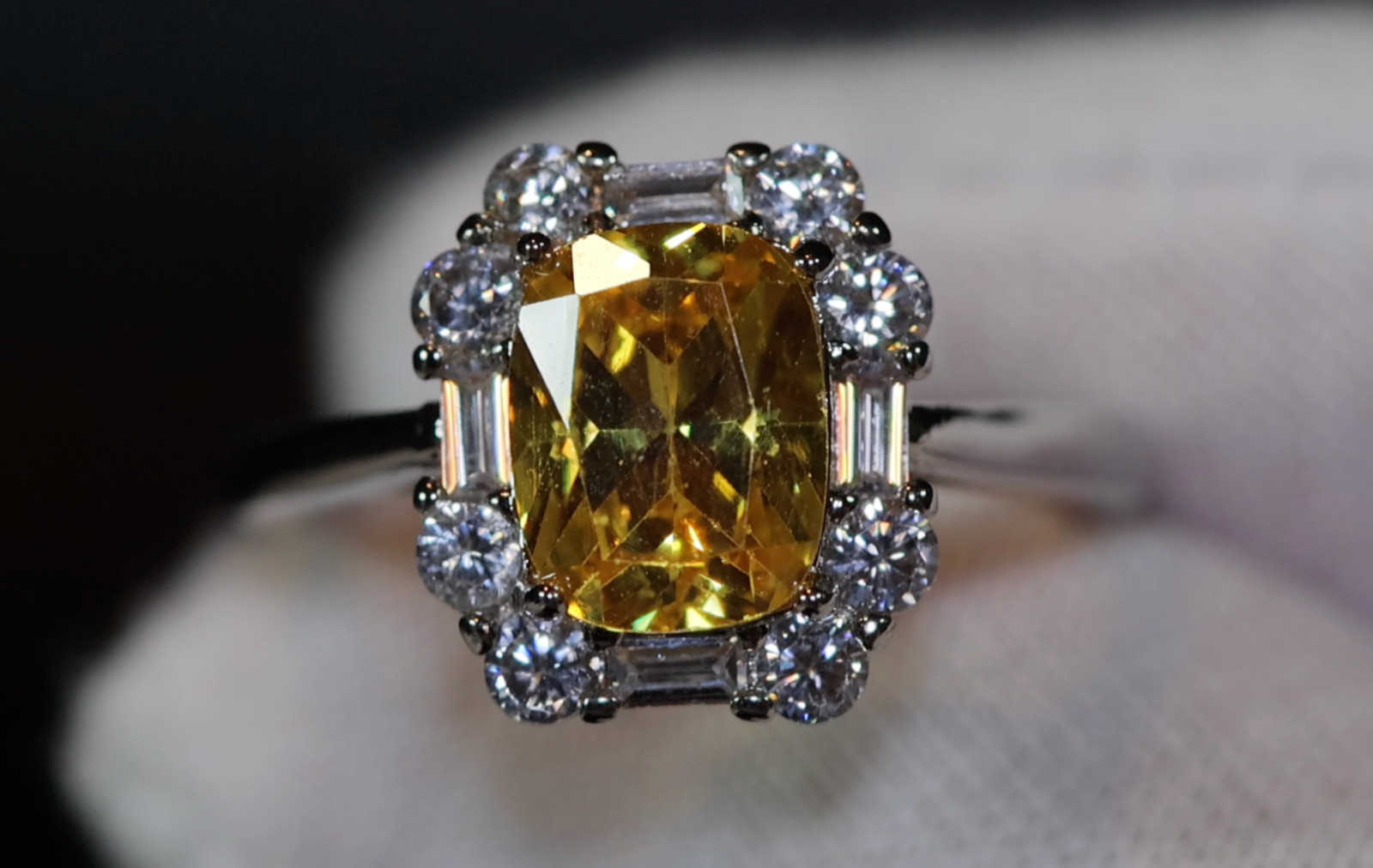 Yellow Oval Diamond Ring | Yellow Diamond Ring | Womens Yellow Diamond Ring