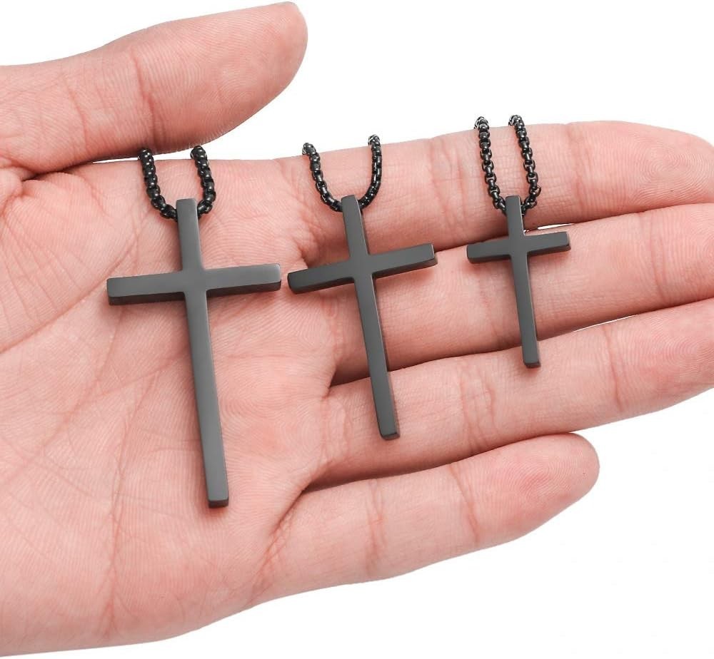 Minimalist Silver Cross Necklace for Boys & Men – Perfect Gift for All Occasions