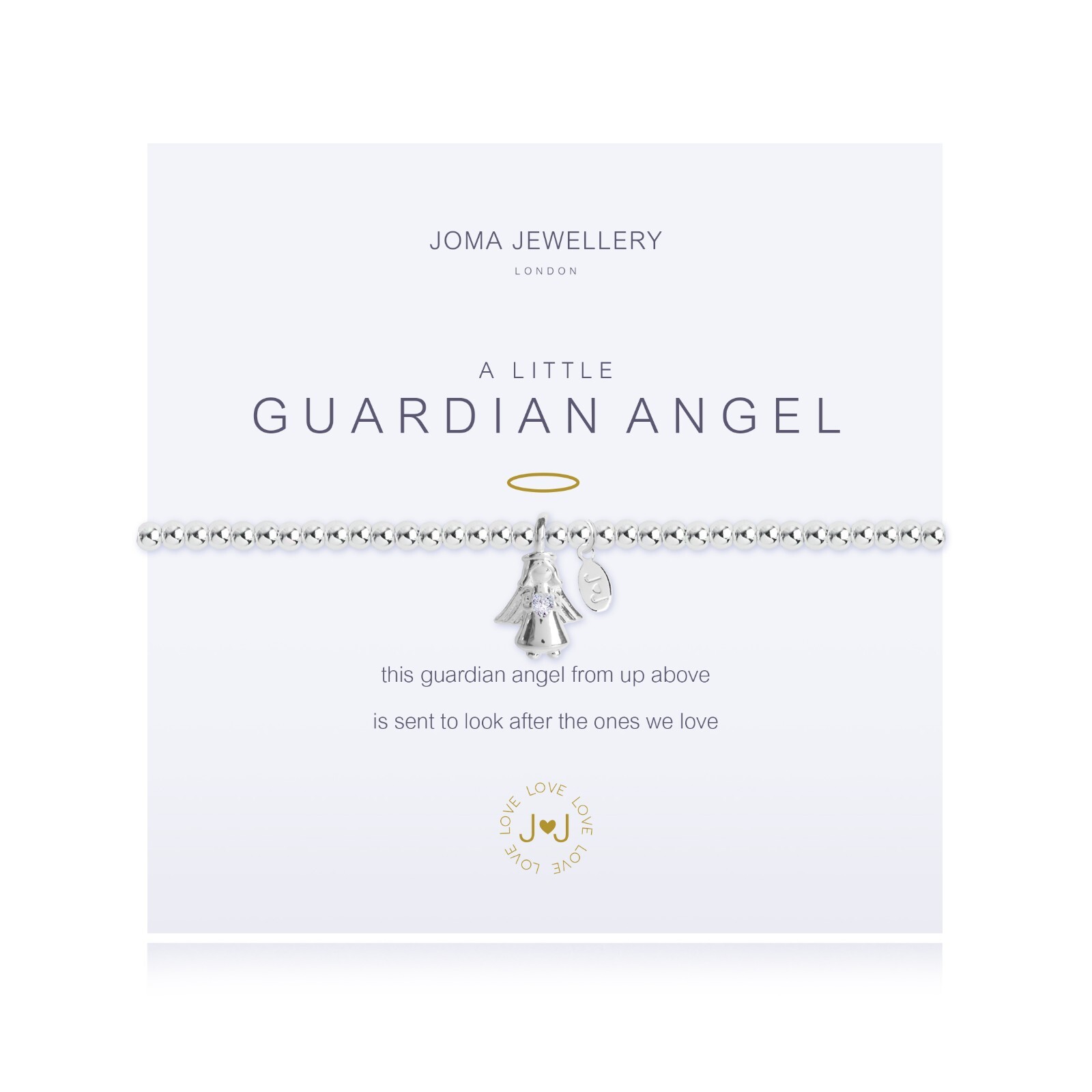 Joma Silver Plated Beaded Bracelet A Little GUARDIAN ANGEL + GIFT BAG 2273