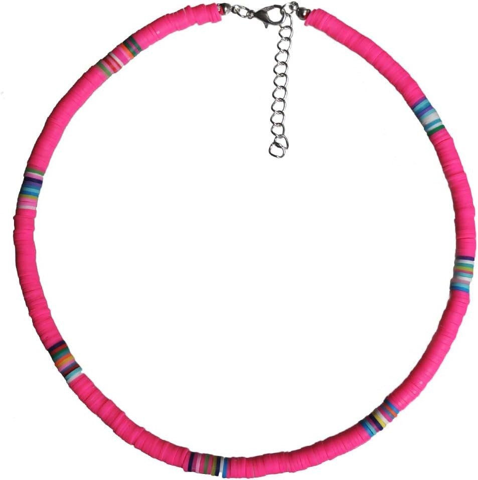 Handcrafted Bohemian Choker – Colorful Vinyl Disc Beads – Perfect for Summer