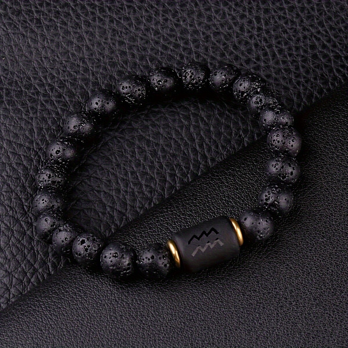12 Constellations Men Women Fashion Jewelry Volcanic Lava Stone Zodiac Bracelets